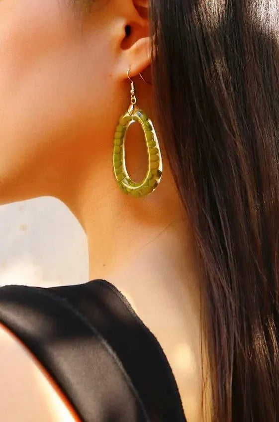 Real Green Bean Earrings | Handmade Food Jewelry | Nature-Inspired Earrings | Best Friend & Birthday Gift