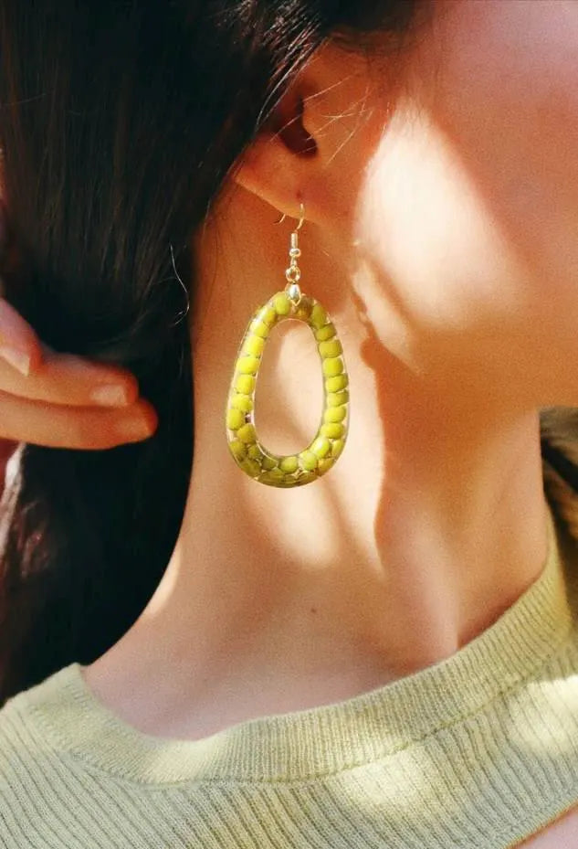Real Green Bean Earrings | Handmade Food Jewelry | Nature-Inspired Earrings | Best Friend & Birthday Gift